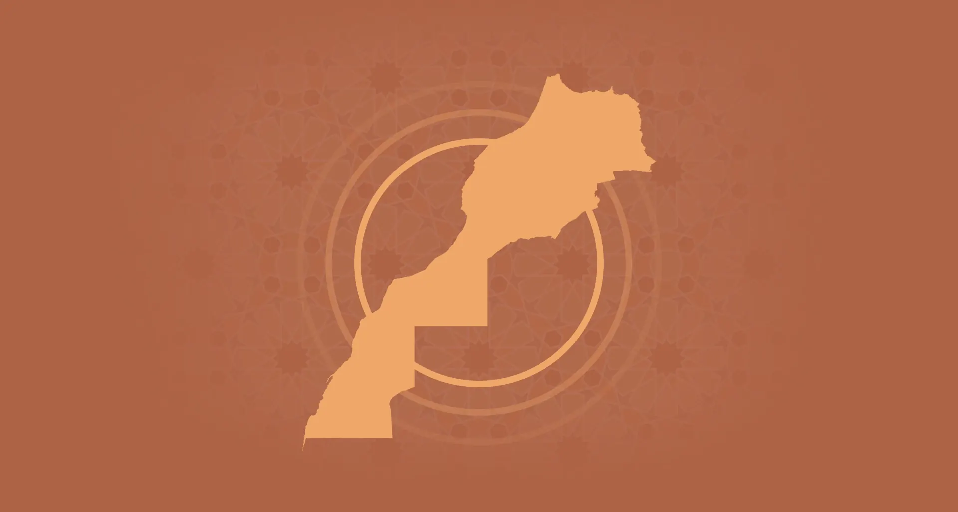 Illustrated map of Morocco